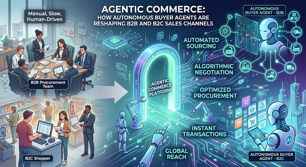 Agentic Commerce: How Autonomous Buyer Agents Are Reshaping B2B and B2C Sales Channels