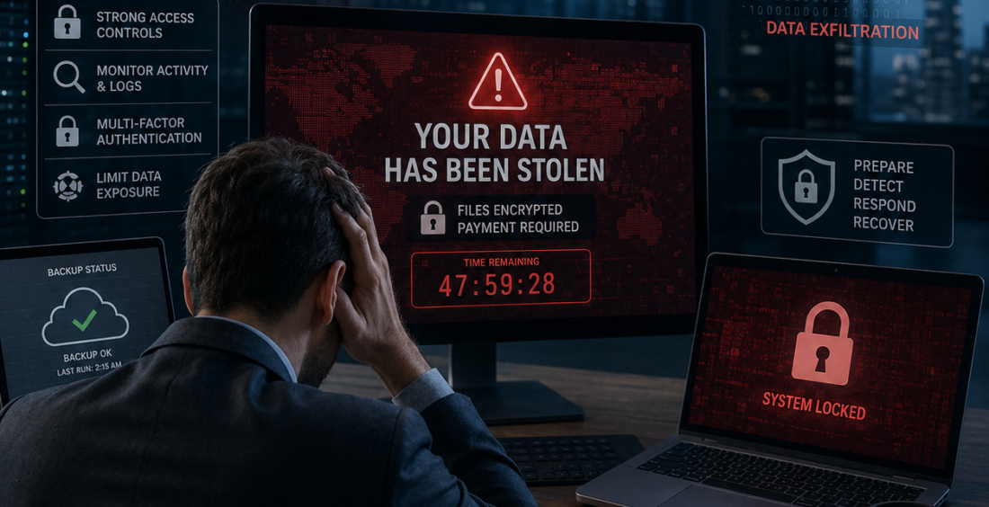 Ransomware data extortion cybersecurity threat