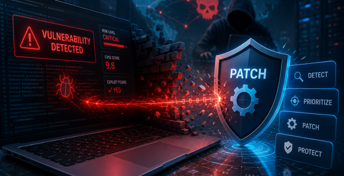 Vulnerability exploitation and cybersecurity patching risk