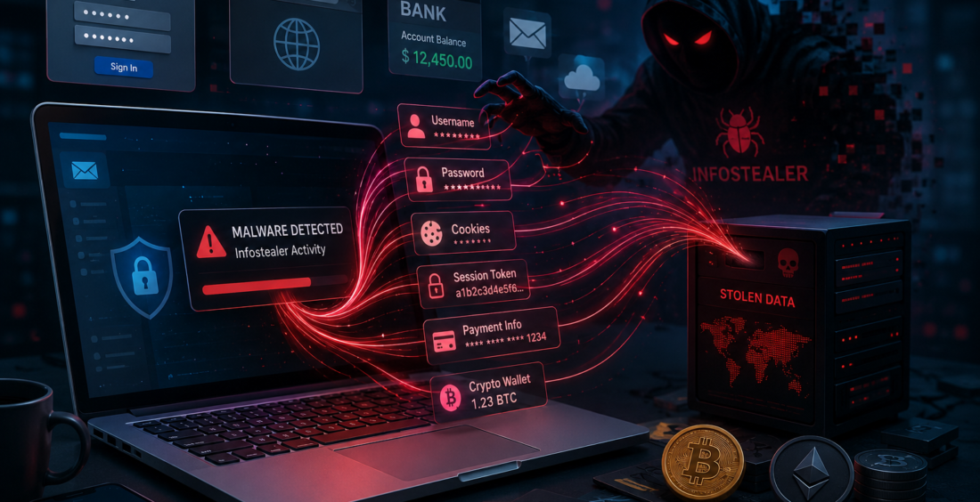 Infostealer malware cybersecurity and account takeover threat