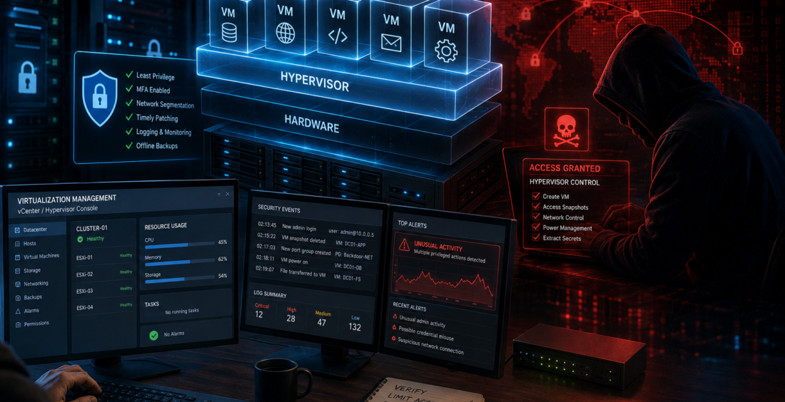 Virtualization security and hypervisor cybersecurity risks