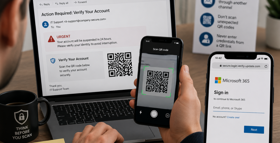 QR code phishing cybersecurity attack