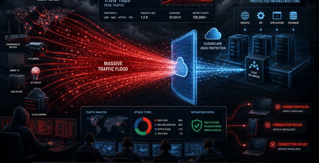 DDoS attacks and botnet cybersecurity threat