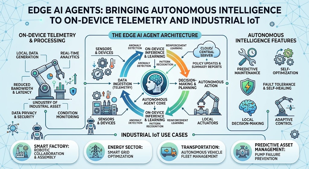 Edge AI Agents: Bringing Autonomous Intelligence to On-Device Telemetry and Industrial IoT