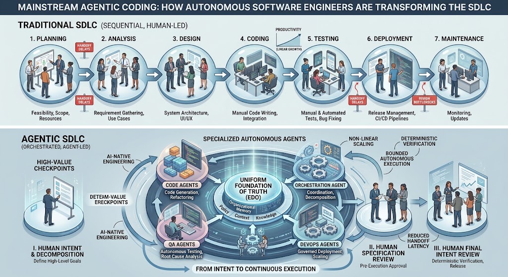 Mainstream Agentic Coding: How Autonomous Software Engineers Are Transforming the SDLC
