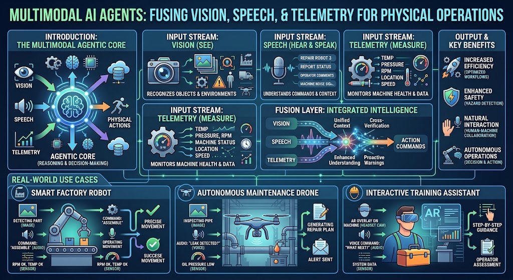 Multimodal AI Agents: Fusing Vision, Speech, and Telemetry for Physical Operations
