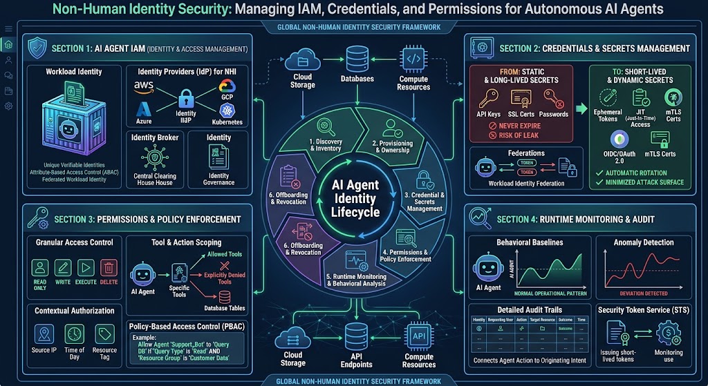 Non-Human Identity Security: Managing IAM, Credentials, and Permissions for Autonomous AI Agents