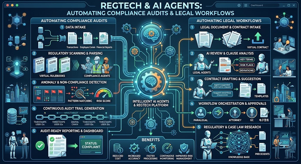 RegTech and AI Agents: Automating Compliance Audits and Legal Workflows