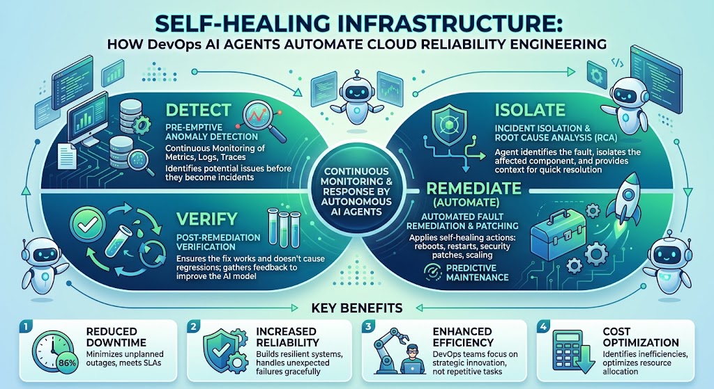 Self-Healing Infrastructure: How DevOps AI Agents Automate Cloud Reliability Engineering